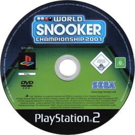 Cartridge artwork for World Snooker Championship 2007 on the Sony Playstation 2.