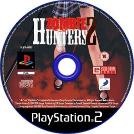Cartridge artwork for Zombie Hunters 2 on the Sony Playstation 2.