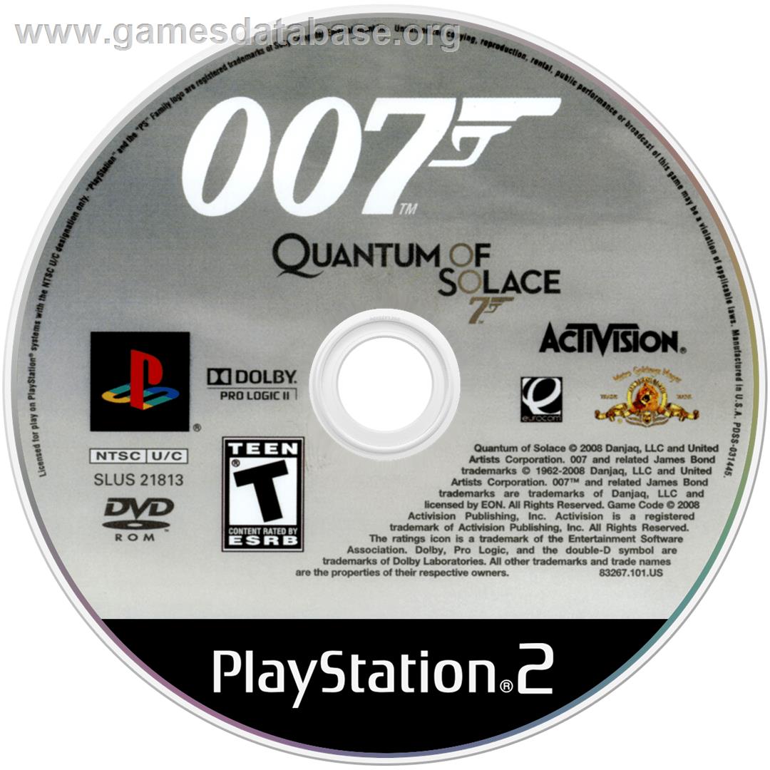 007 - Quantum Of Solace - Sony Playstation 2 - Artwork - Cartridge