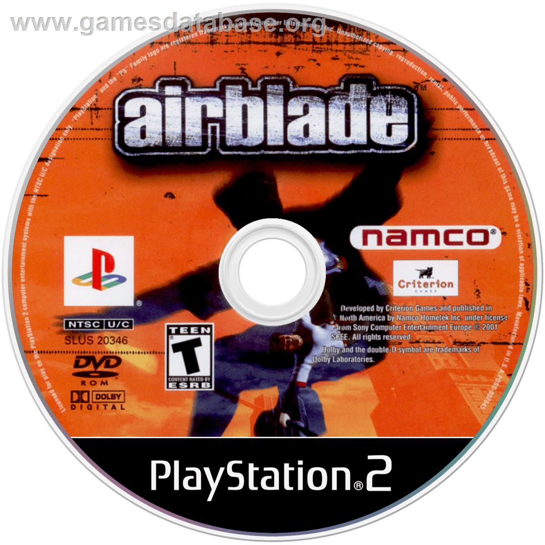 Airblade - Sony Playstation 2 - Artwork - Cartridge