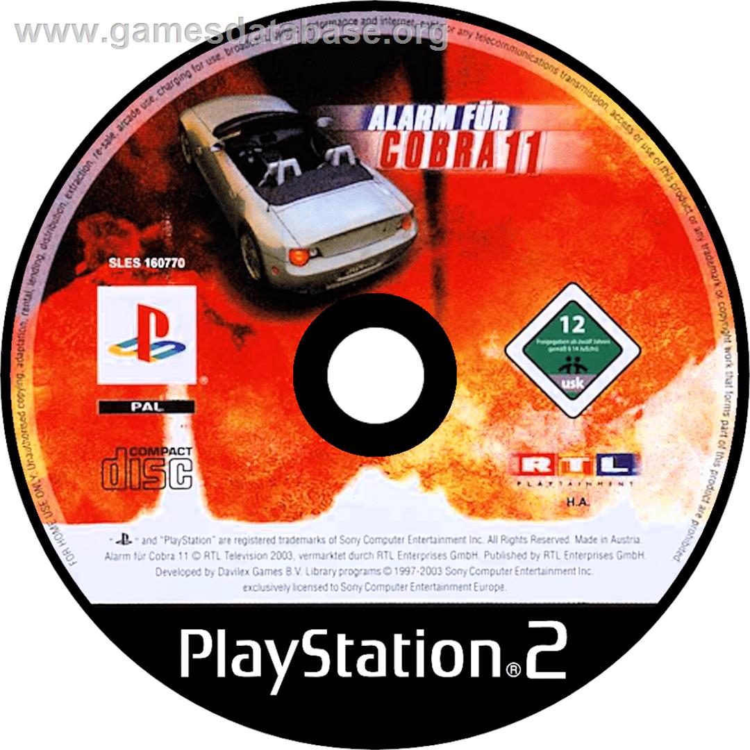 Alarm For Cobra 11 - Hot Pursuit - Sony Playstation 2 - Artwork - Cartridge