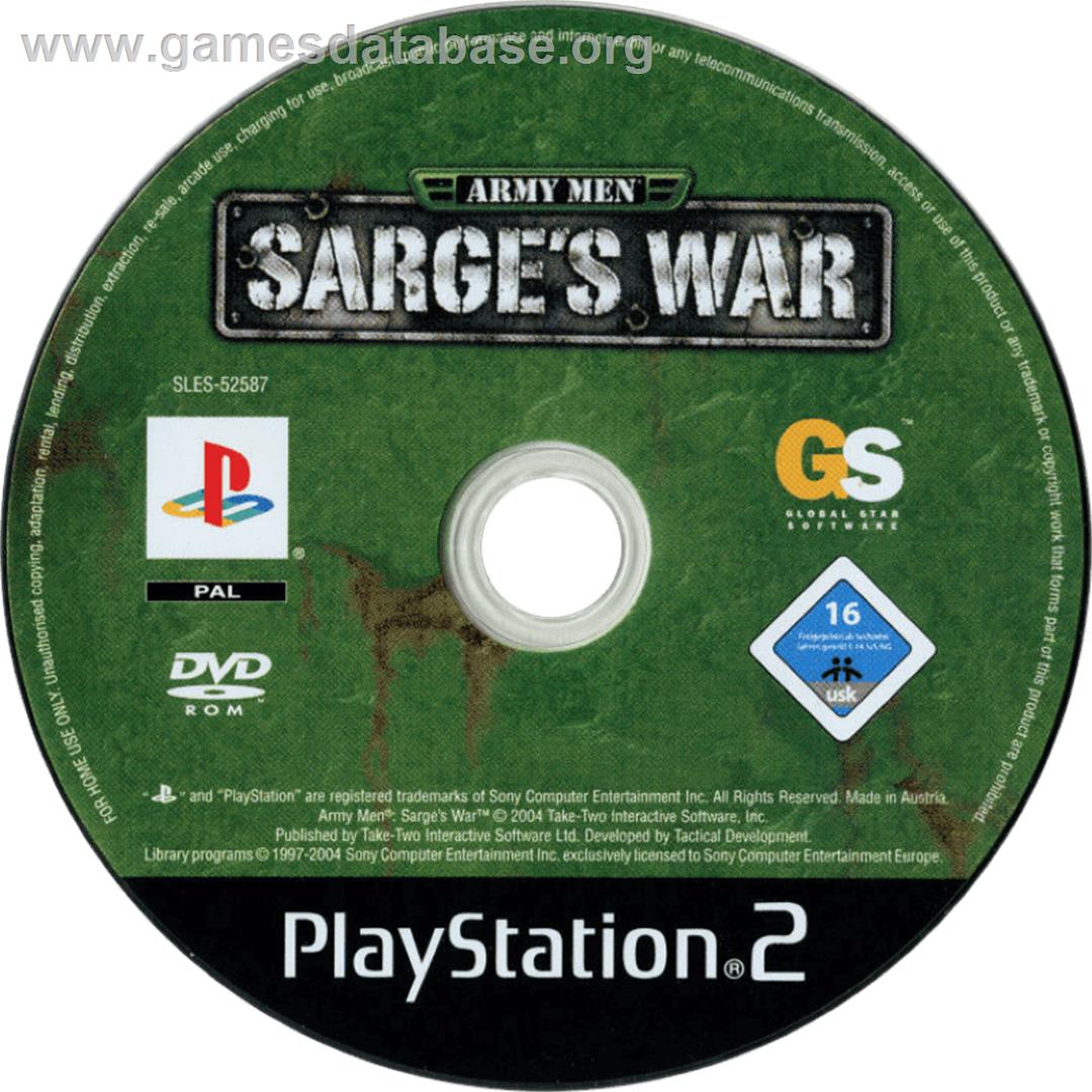 Army Men - Sarge's War - Sony Playstation 2 - Artwork - Cartridge