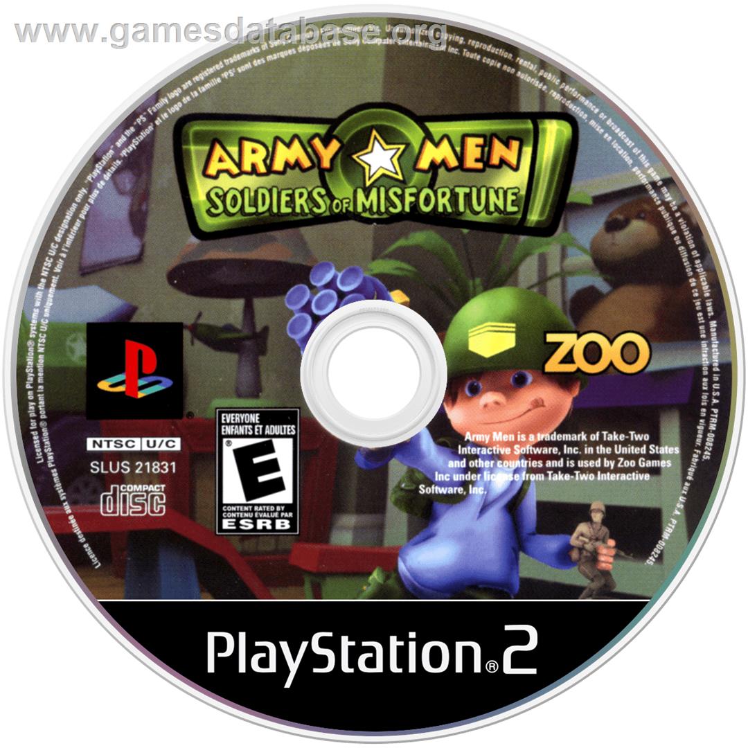 Army Men - Soldiers Of Misfortune - Sony Playstation 2 - Artwork - Cartridge