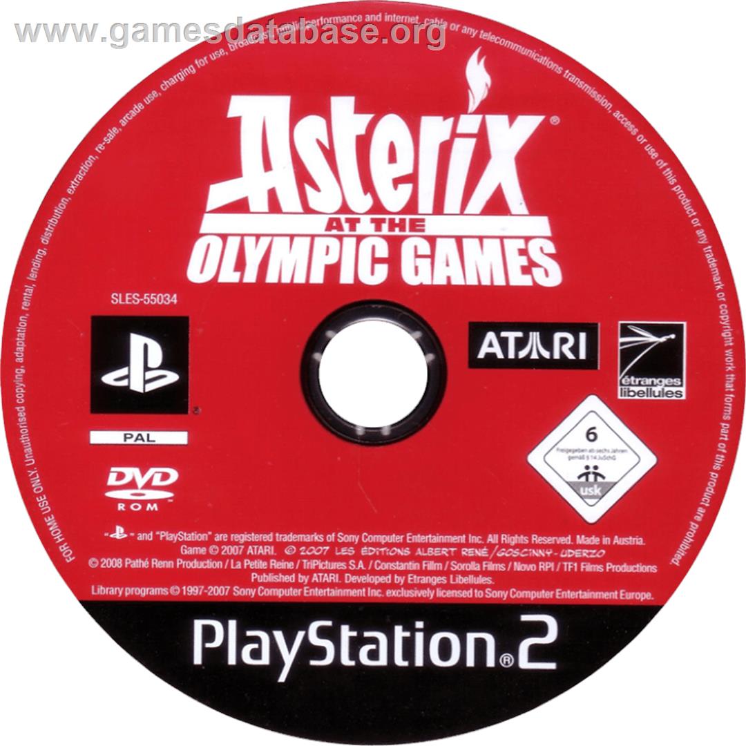 Astérix at the Olympic Games - Sony Playstation 2 - Artwork - Cartridge