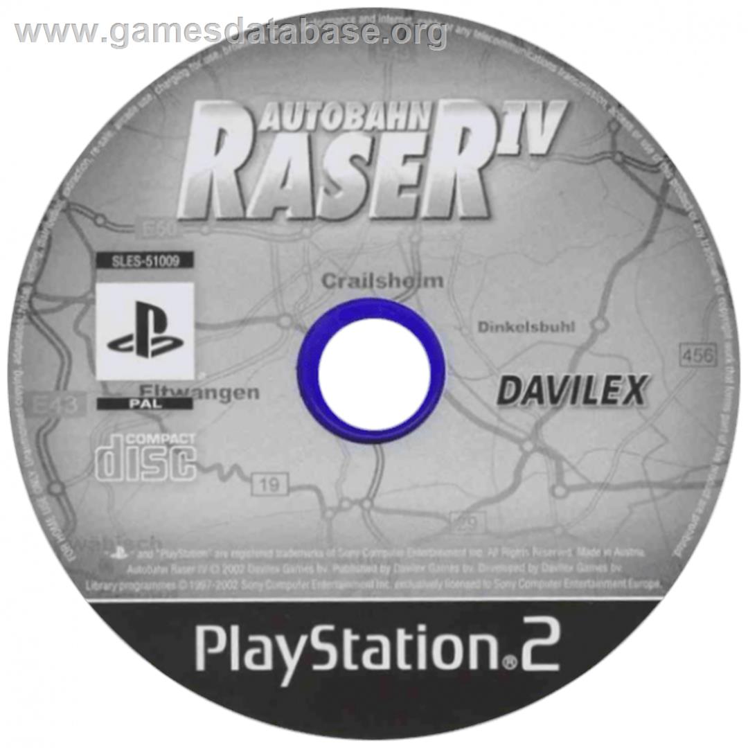Autobahn Raser 4 - Sony Playstation 2 - Artwork - Cartridge