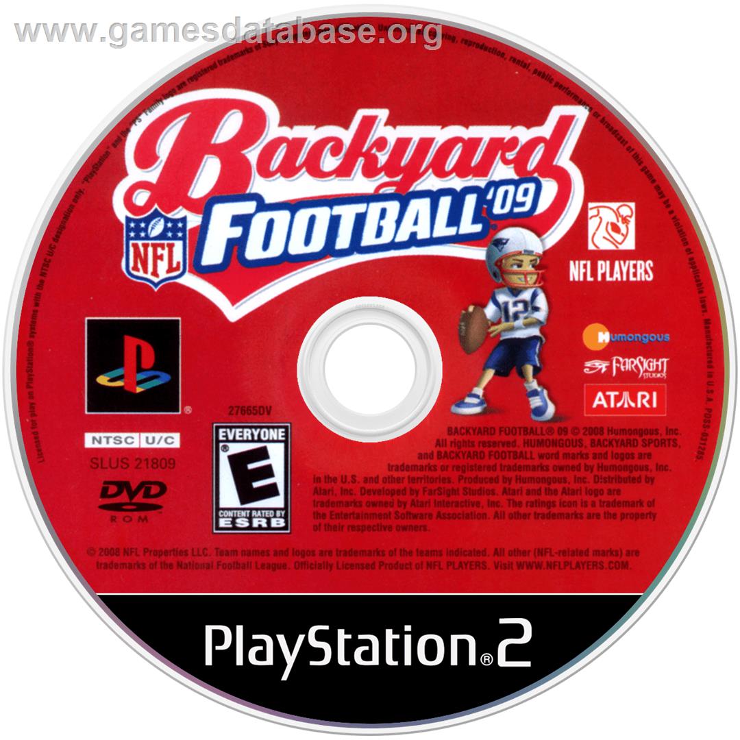 Backyard Football '09 - Sony Playstation 2 - Artwork - Cartridge