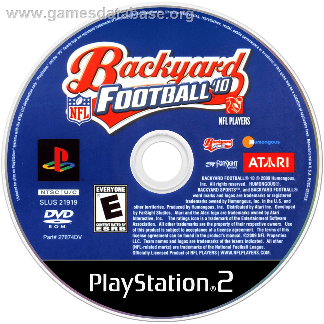 Backyard Football '10 - Sony Playstation 2 - Artwork - Cartridge
