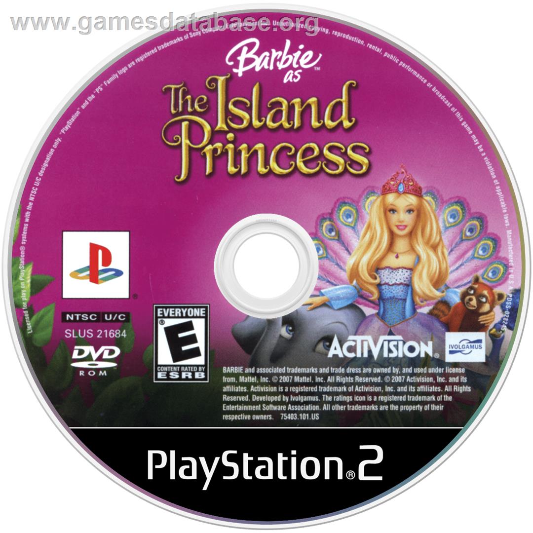 Barbie As The Island Princess - Sony Playstation 2 - Artwork - Cartridge