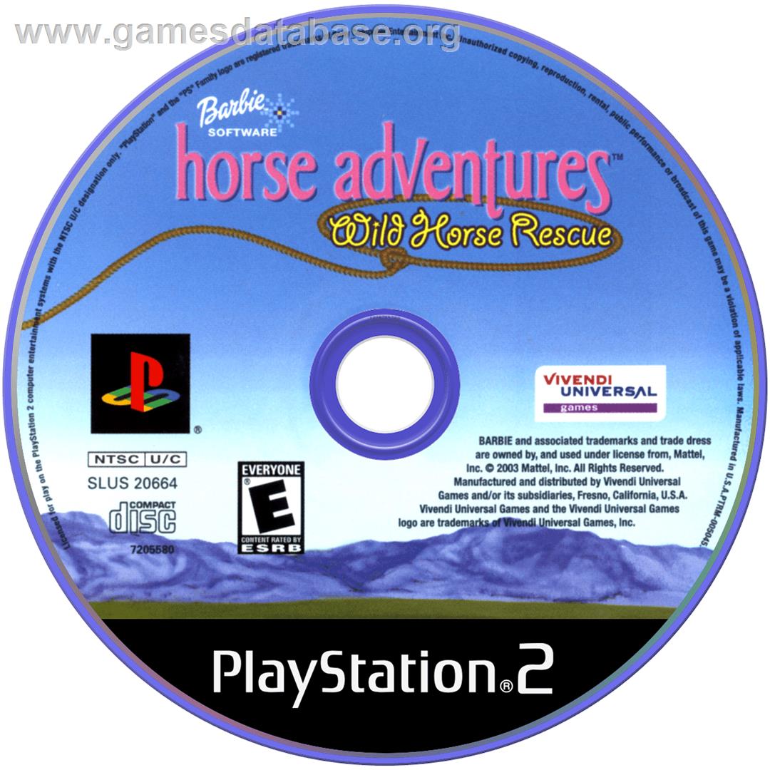 Barbie Horse Adventures - Wild Horse Rescue - Sony Playstation 2 - Artwork - Cartridge