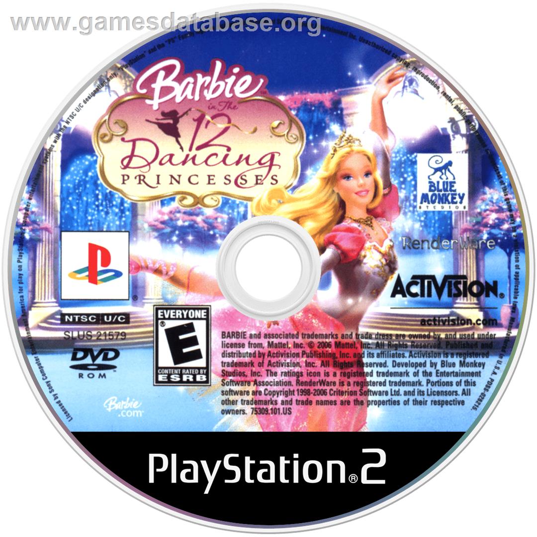 Barbie in The 12 Dancing Princesses - Sony Playstation 2 - Artwork - Cartridge