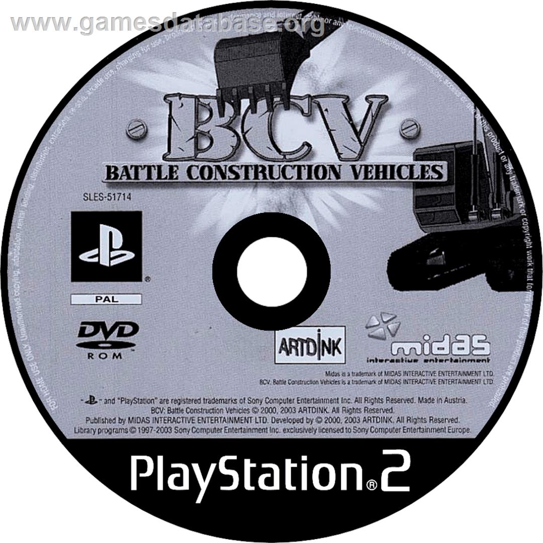 Bcv - Battle Construction Vehicles - Sony Playstation 2 - Artwork - Cartridge