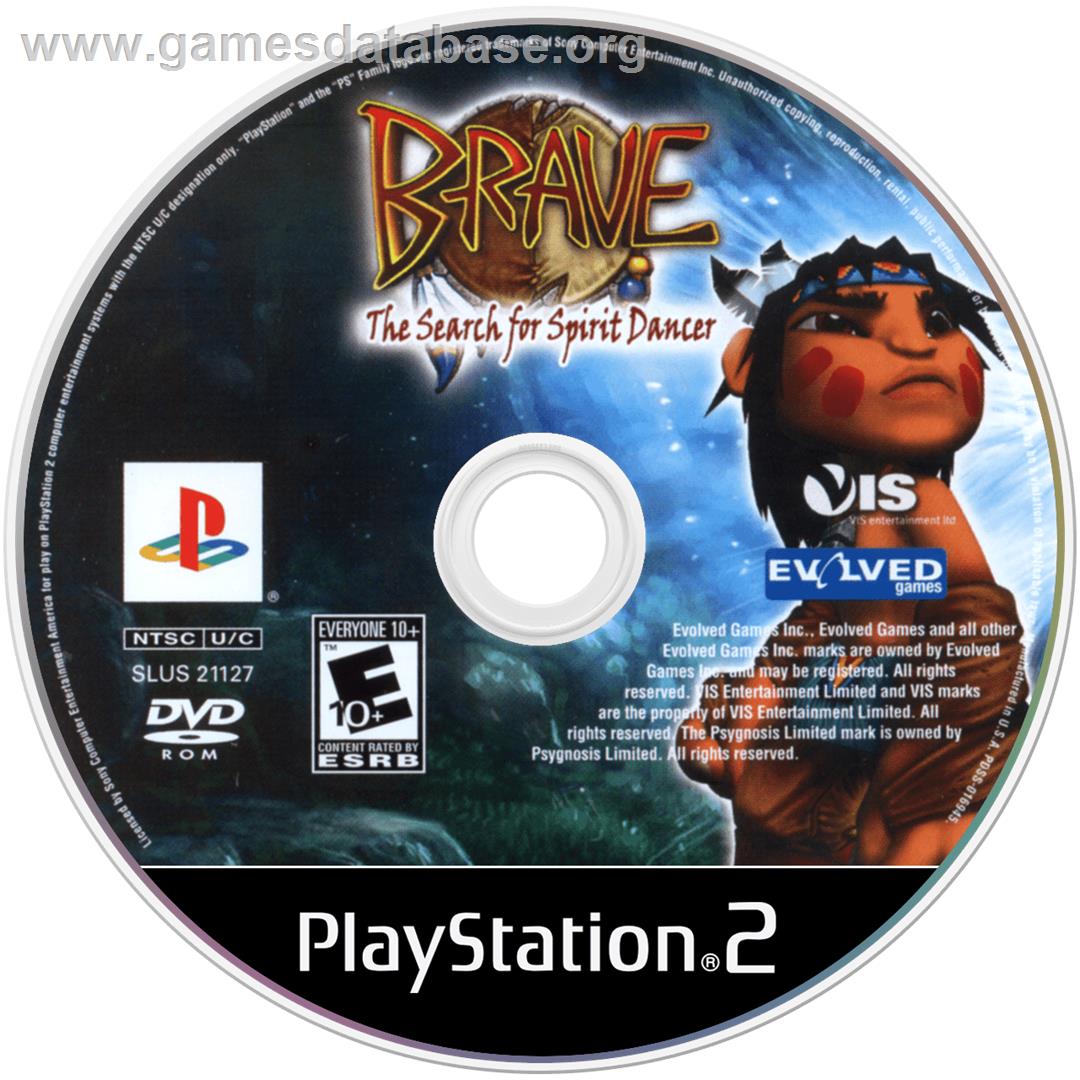 Brave - The Search For Spirit Dancer - Sony Playstation 2 - Artwork - Cartridge