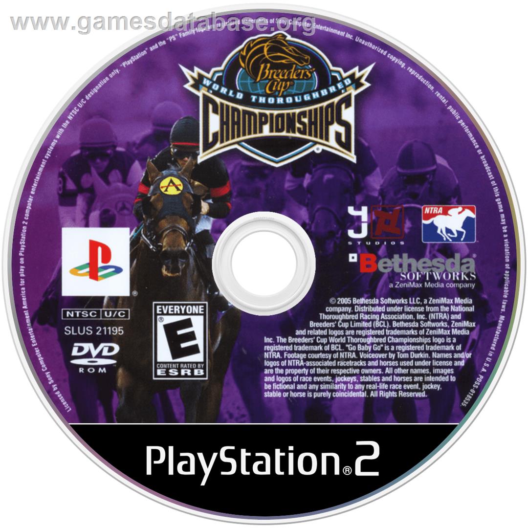 Breeders' Cup - World Thoroughbred Championships - Sony Playstation 2 - Artwork - Cartridge