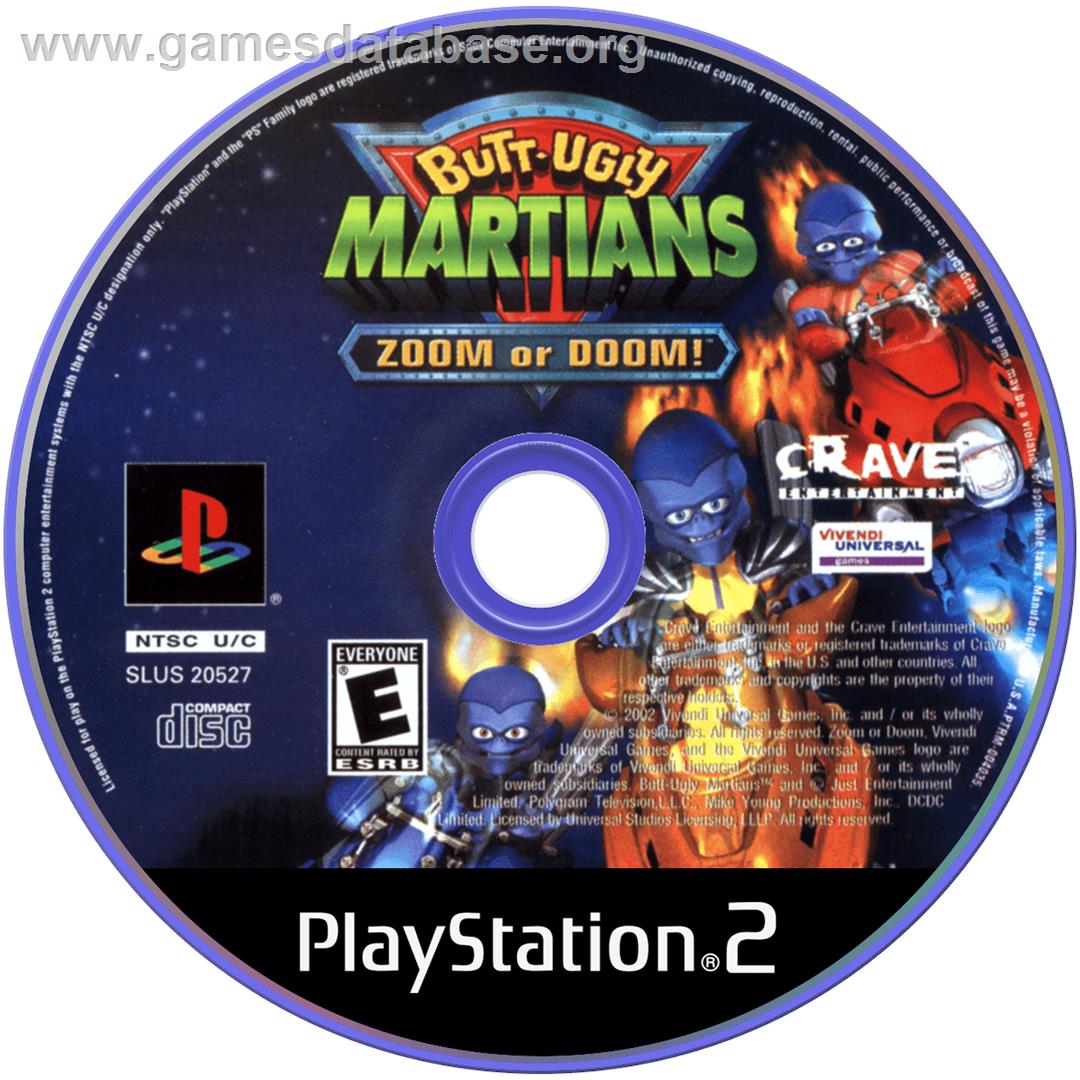 Butt-ugly Martians - Zoom Or Doom! - Sony Playstation 2 - Artwork - Cartridge