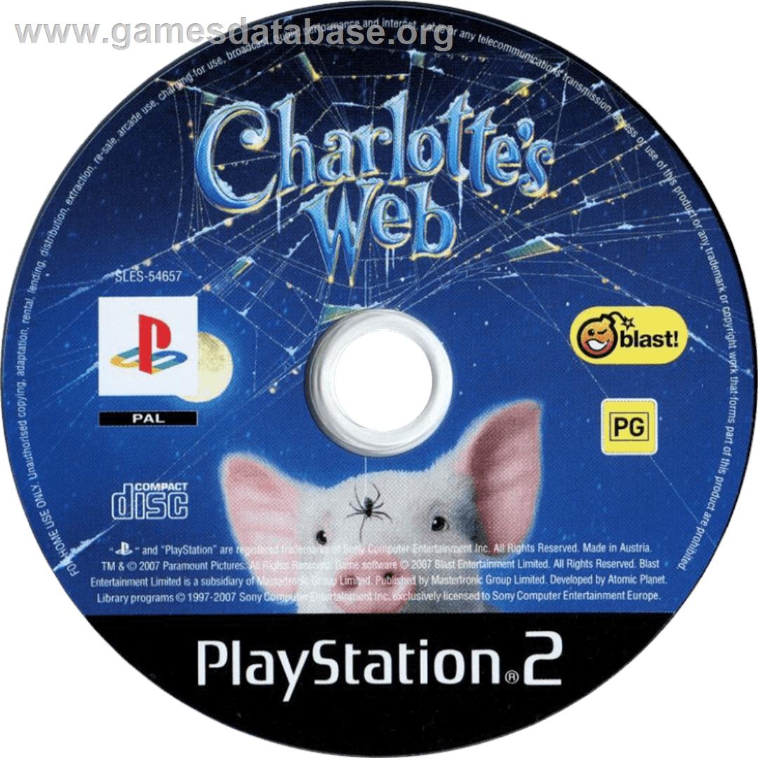 Charlotte's Web - Sony Playstation 2 - Artwork - Cartridge