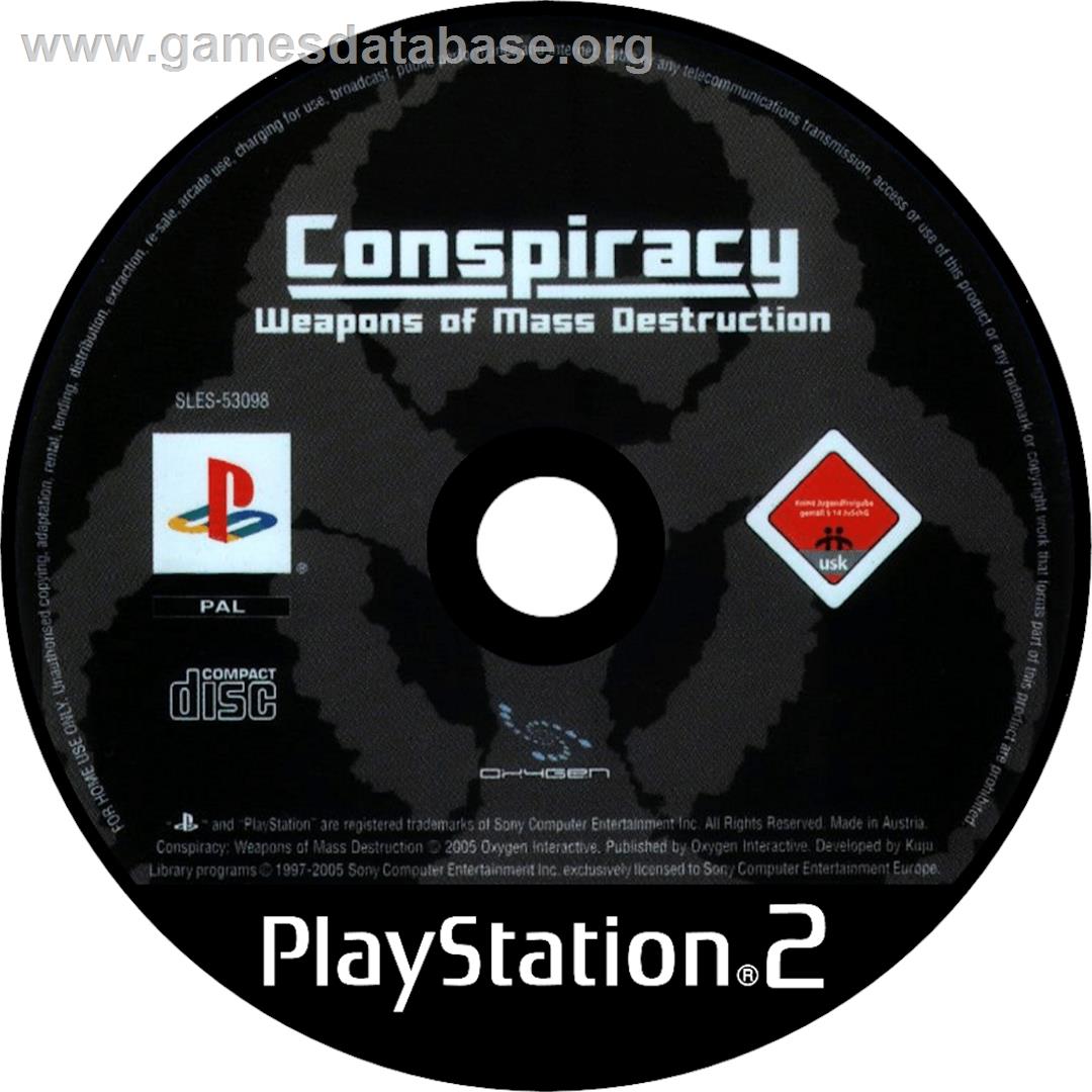 Conspiracy - Weapons of Mass Destruction - Sony Playstation 2 - Artwork - Cartridge