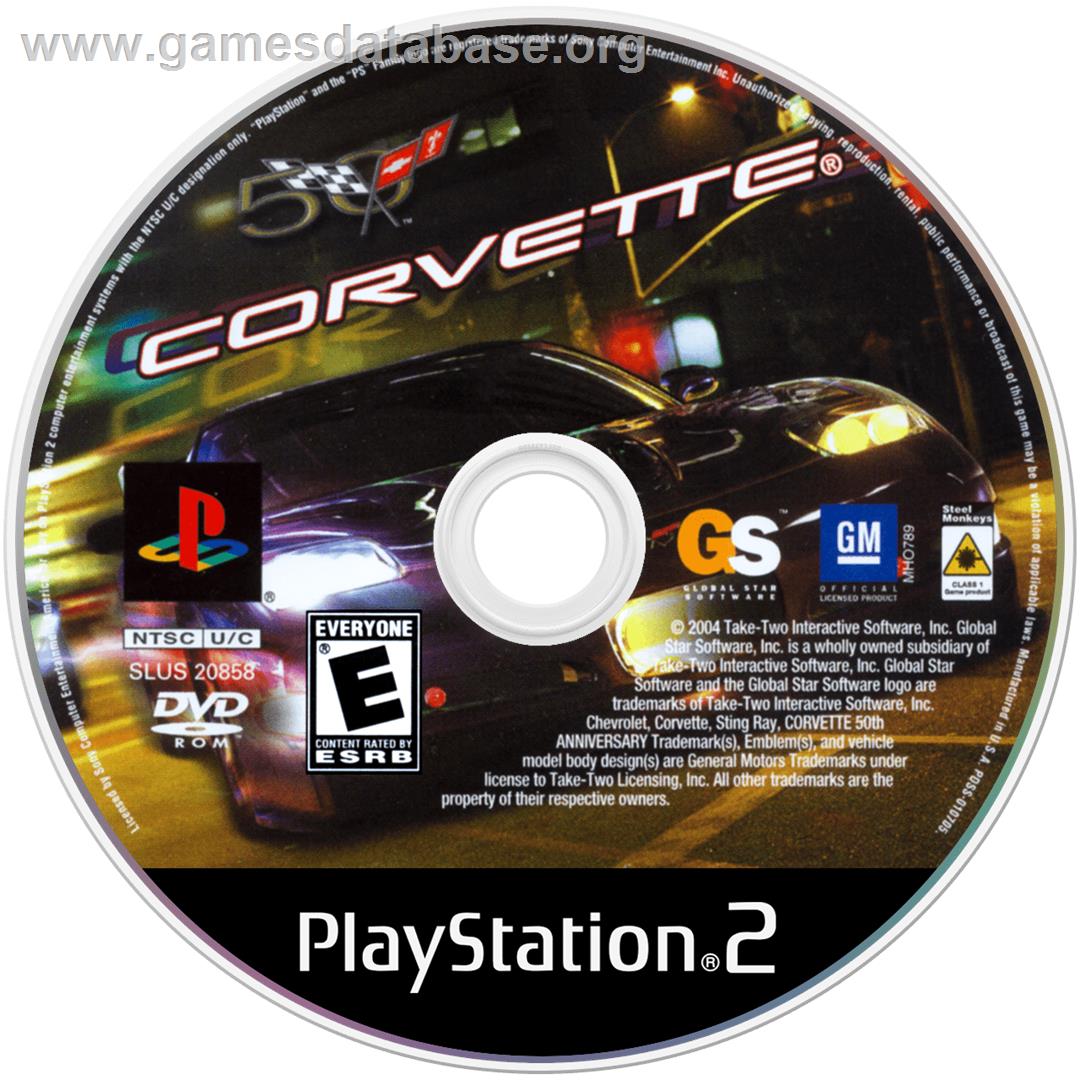 Corvette - Sony Playstation 2 - Artwork - Cartridge