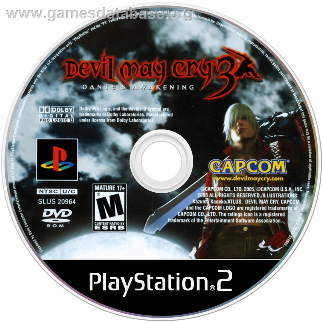 Devil May Cry 3 - Dante's Awakening - Sony Playstation 2 - Artwork - Cartridge