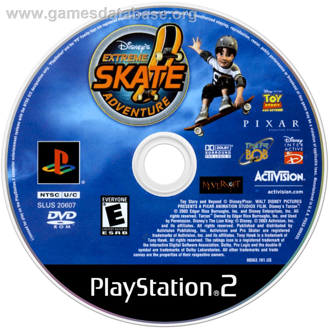 Disney Extreme Skate Adventure - Sony Playstation 2 - Artwork - Cartridge