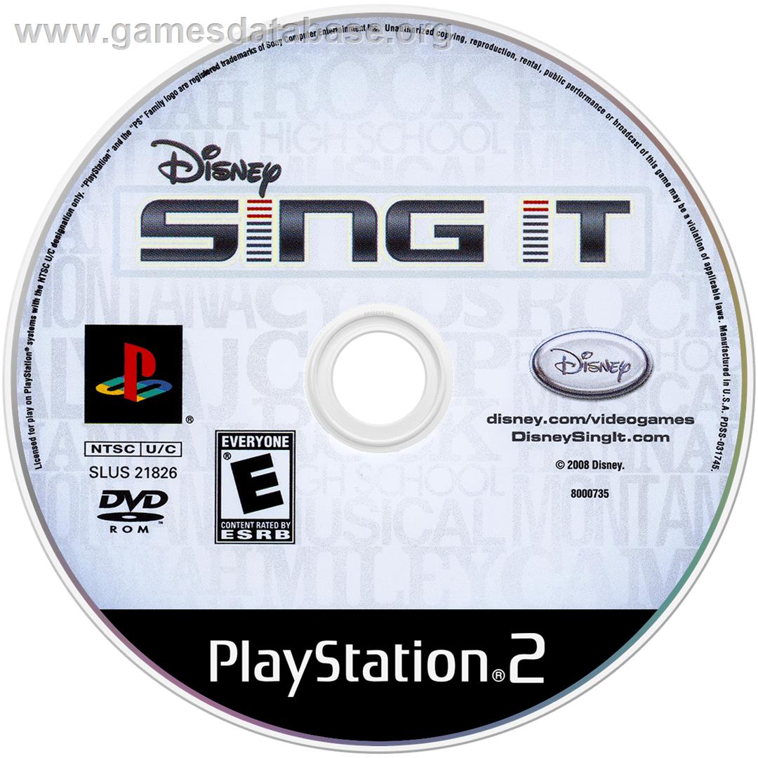 Disney Sing It - Sony Playstation 2 - Artwork - Cartridge