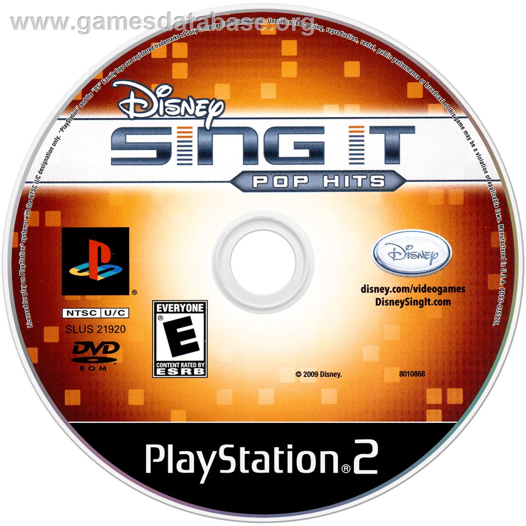 Disney Sing It - Pop Hits - Sony Playstation 2 - Artwork - Cartridge