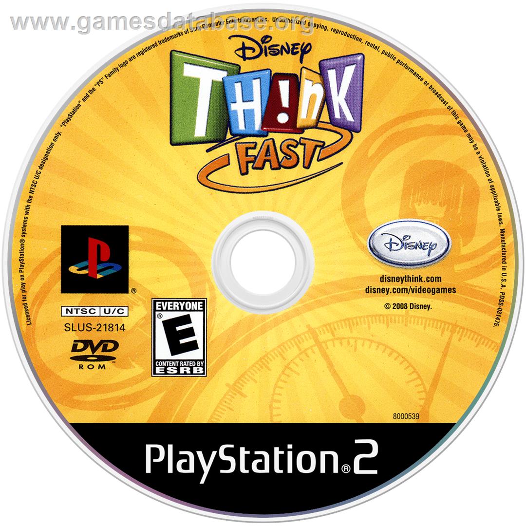 Disney Th!nk Fast - Sony Playstation 2 - Artwork - Cartridge