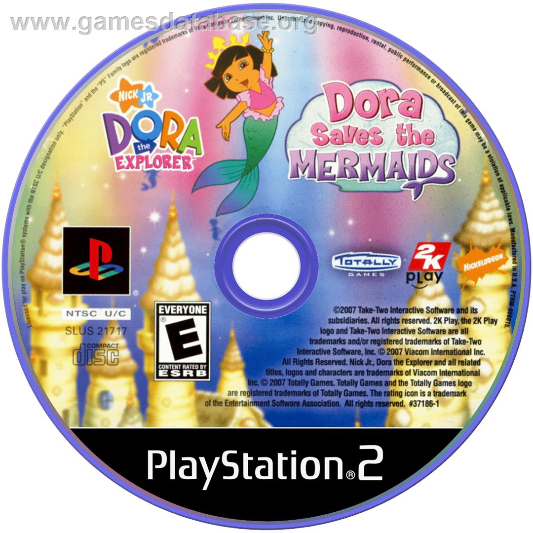 Dora The Explorer - Dora Saves The Mermaids - Sony Playstation 2 - Artwork - Cartridge