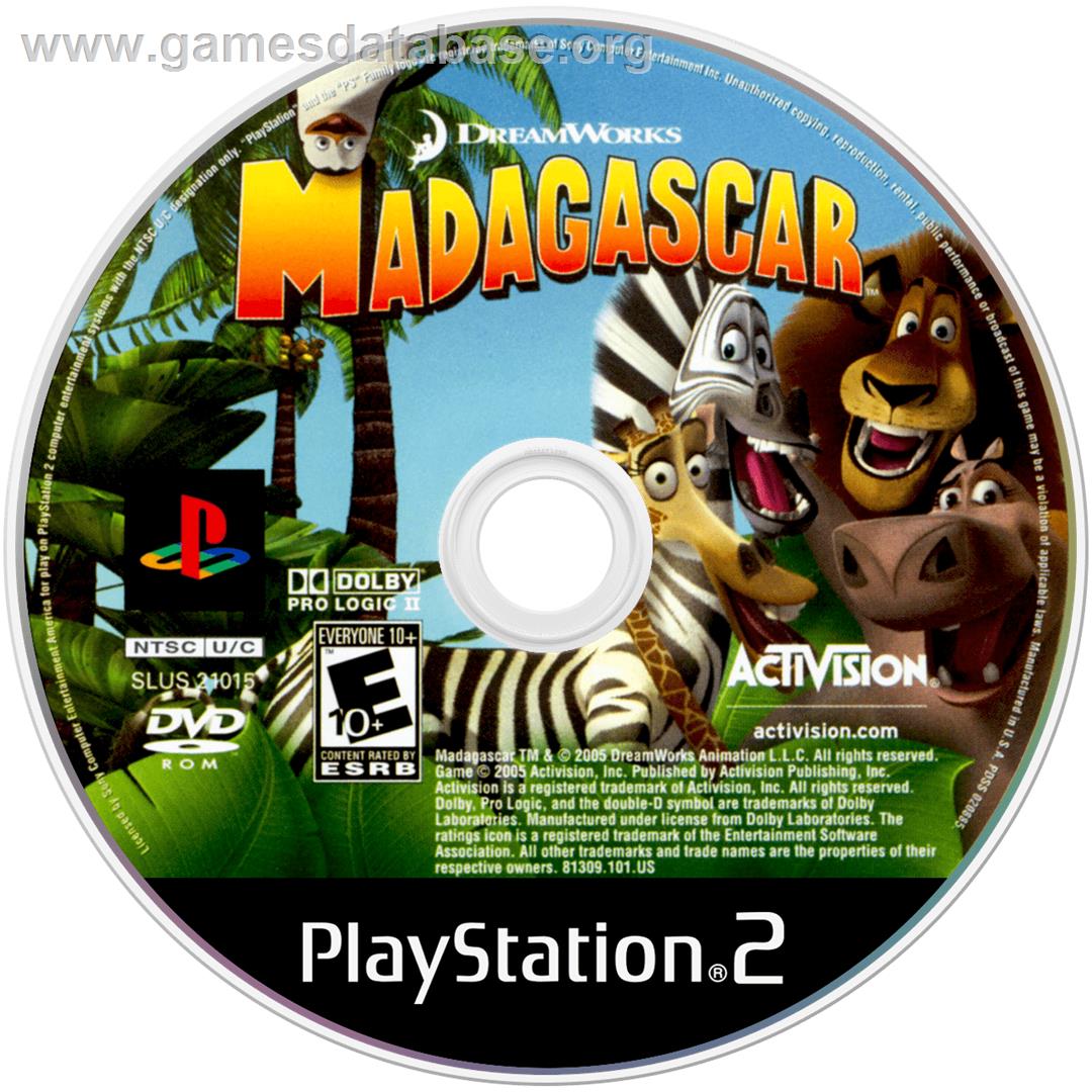 Dreamworks Madagascar - Sony Playstation 2 - Artwork - Cartridge