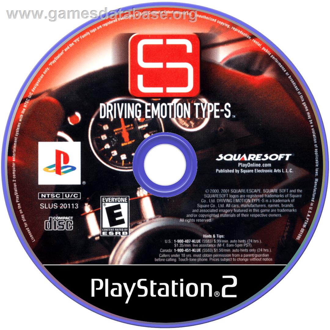 Driving Emotion Type-s - Sony Playstation 2 - Artwork - Cartridge