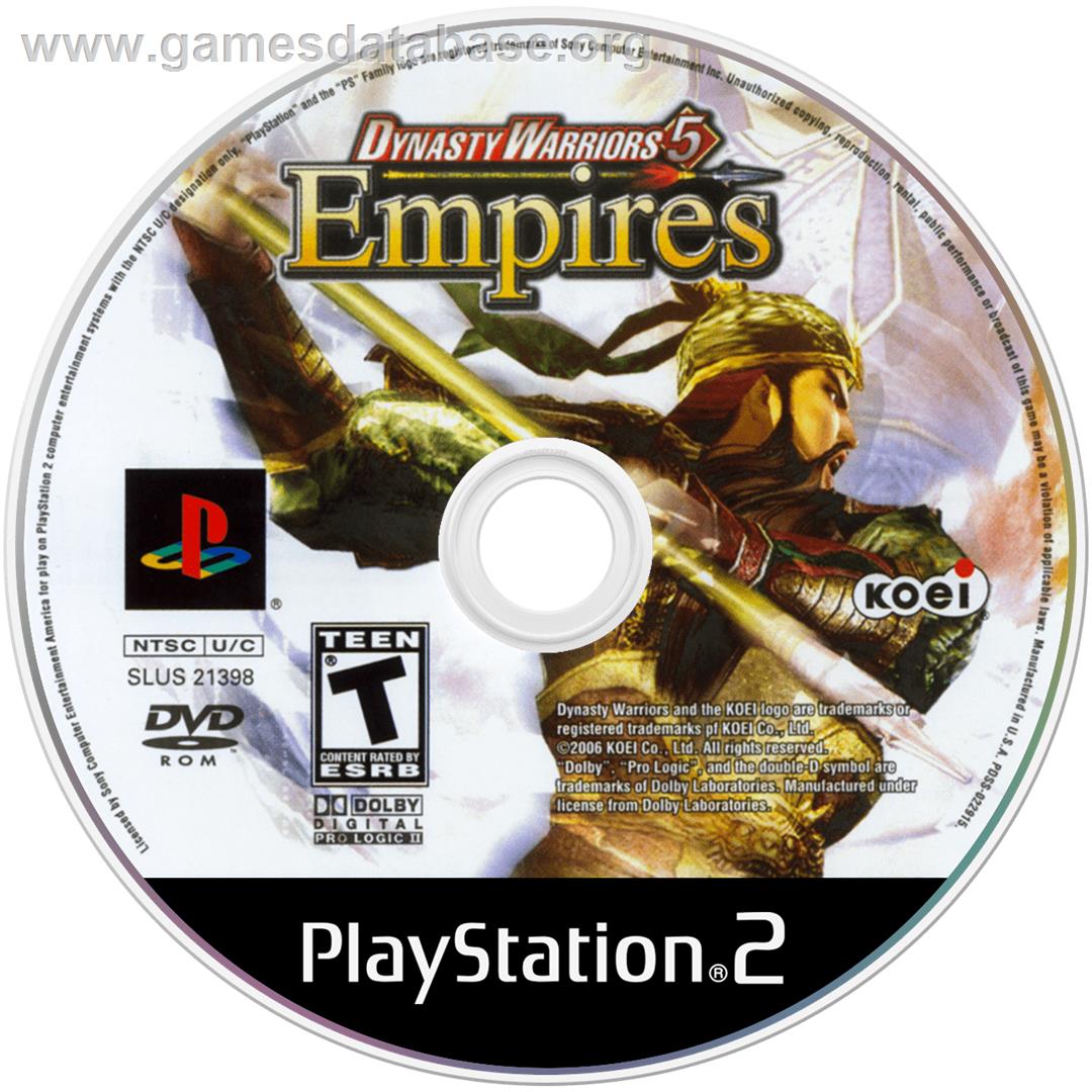 Dynasty Warriors 5 - Empires - Sony Playstation 2 - Artwork - Cartridge