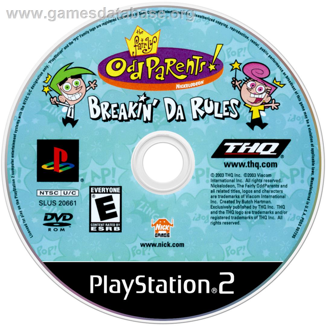 Fairly Odd Parents! - Breakin' Da Rules, The - Sony Playstation 2 - Artwork - Cartridge