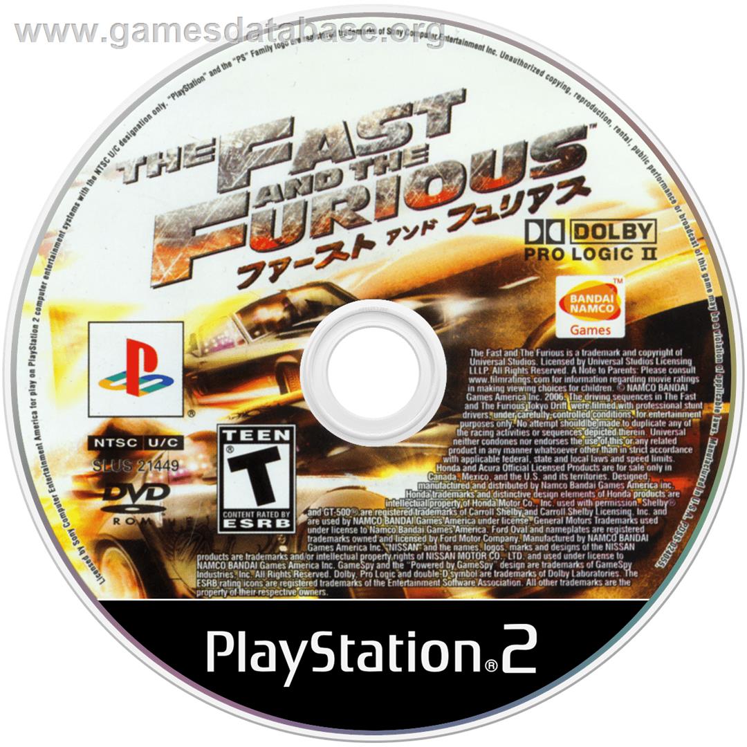 Fast And The Furious, The - Sony Playstation 2 - Artwork - Cartridge
