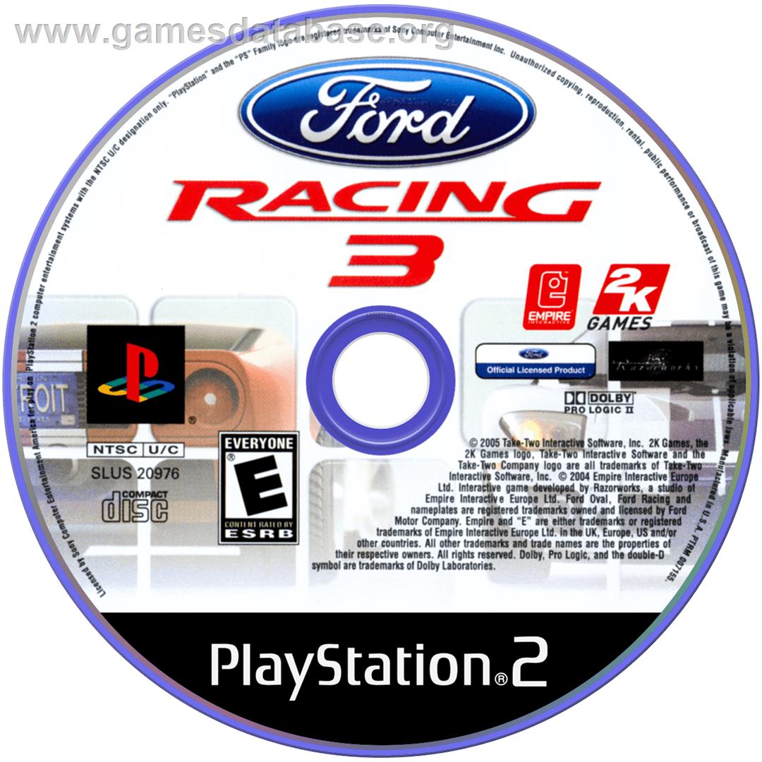 Ford Racing 3 - Sony Playstation 2 - Artwork - Cartridge