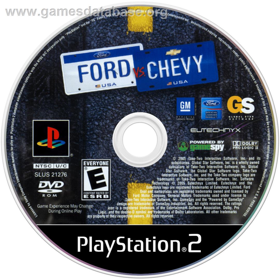 Ford Vs. Chevy - Sony Playstation 2 - Artwork - Cartridge