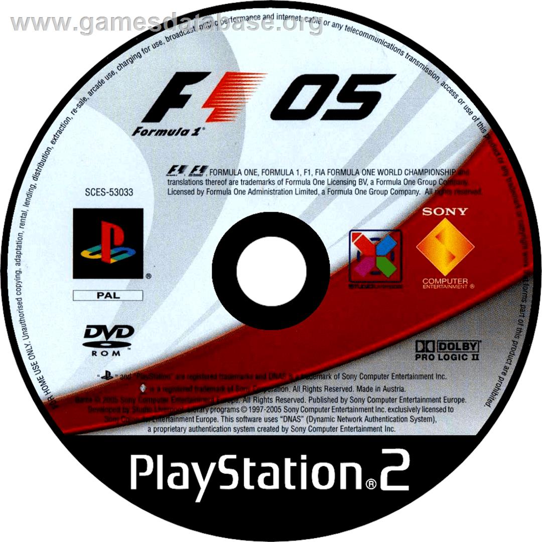 Formula One 05 - Sony Playstation 2 - Artwork - Cartridge