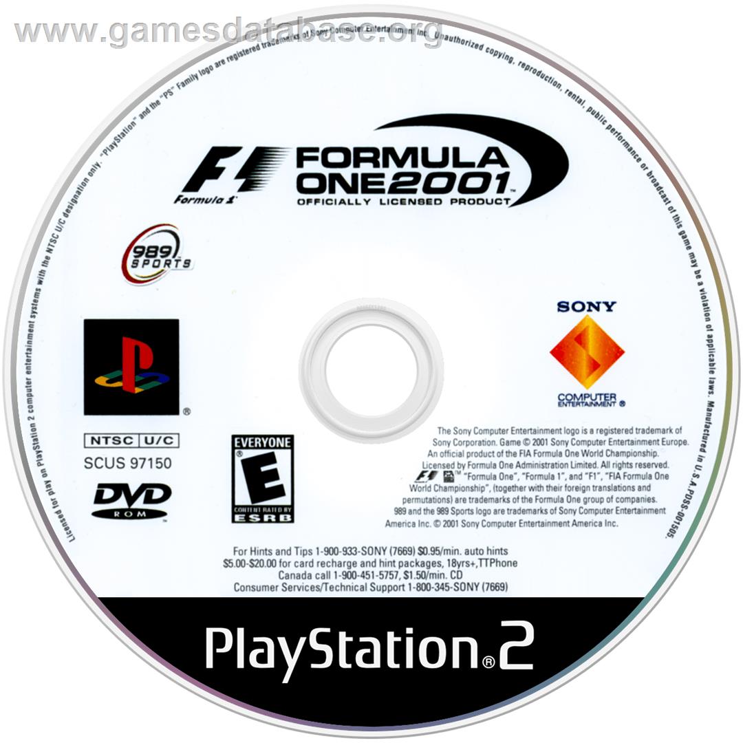 Formula One 2001 - Sony Playstation 2 - Artwork - Cartridge
