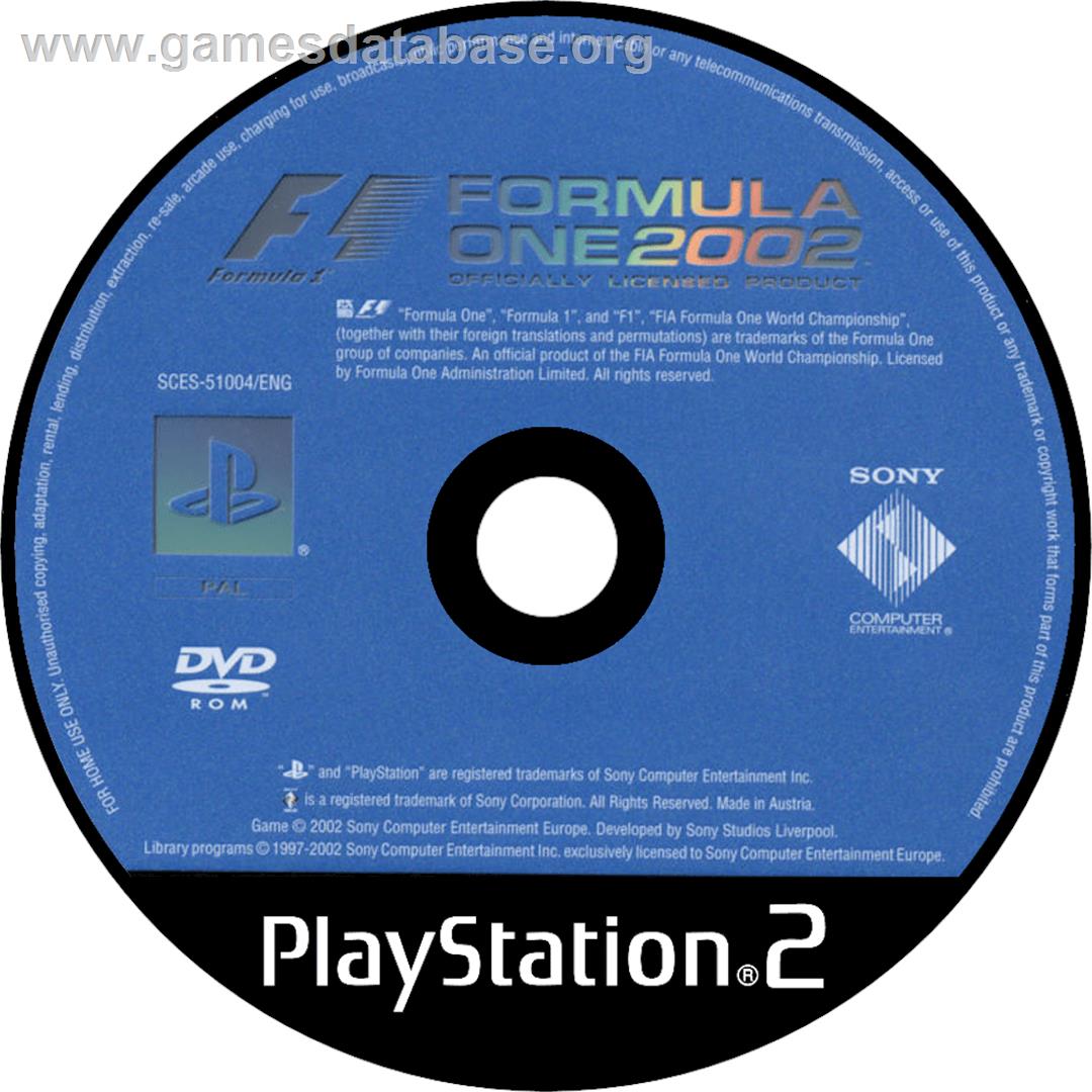 Formula One 2002 - Sony Playstation 2 - Artwork - Cartridge