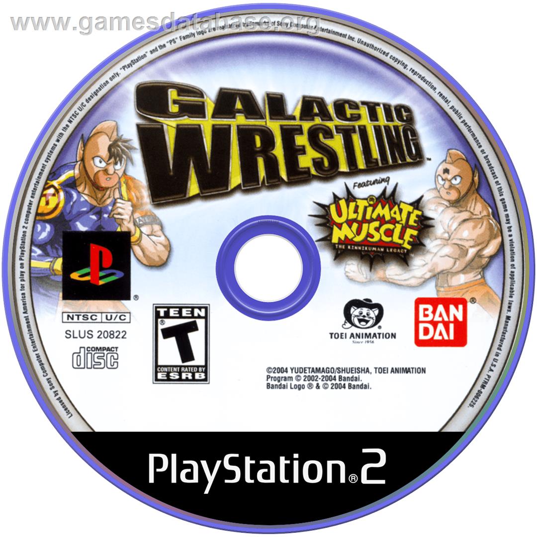 Galactic Wrestling Featuring Ultimate Muscle - Sony Playstation 2 - Artwork - Cartridge