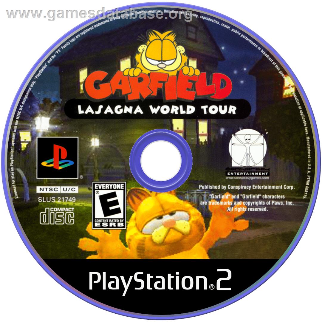 Garfield Lasagna World Tour - Sony Playstation 2 - Artwork - Cartridge