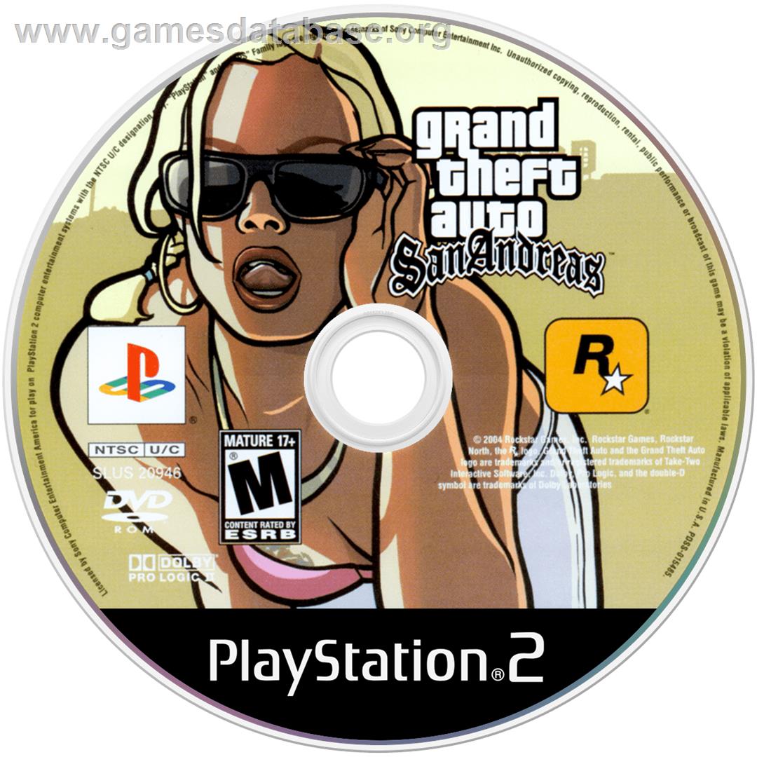 Grand Theft Auto - San Andreas - Sony Playstation 2 - Artwork - Cartridge