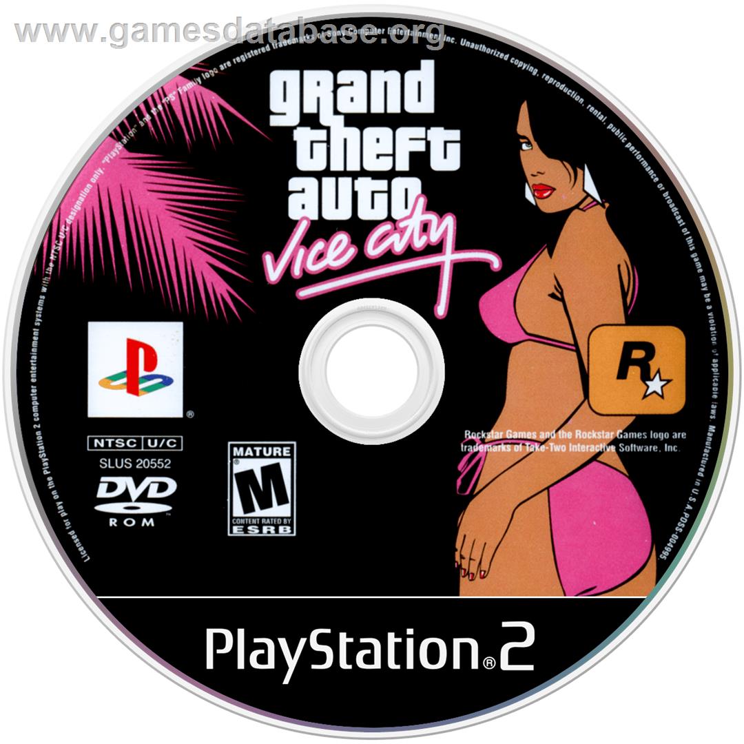 Grand Theft Auto - Vice City - Sony Playstation 2 - Artwork - Cartridge
