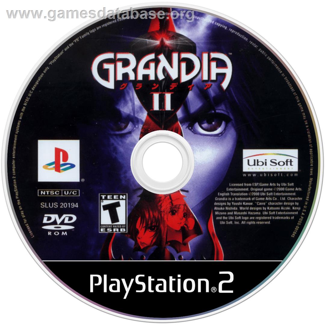 Grandia 2 - Sony Playstation 2 - Artwork - Cartridge