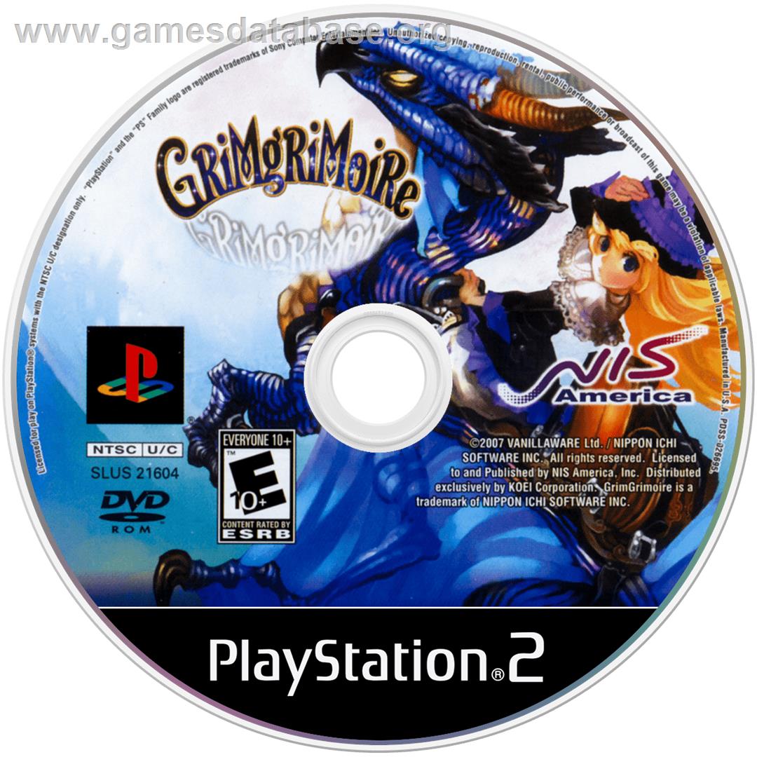 Grimgrimoire - Sony Playstation 2 - Artwork - Cartridge