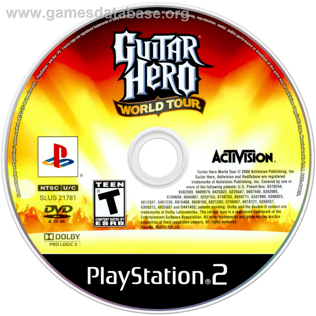 Guitar Hero - World Tour - Sony Playstation 2 - Artwork - Cartridge