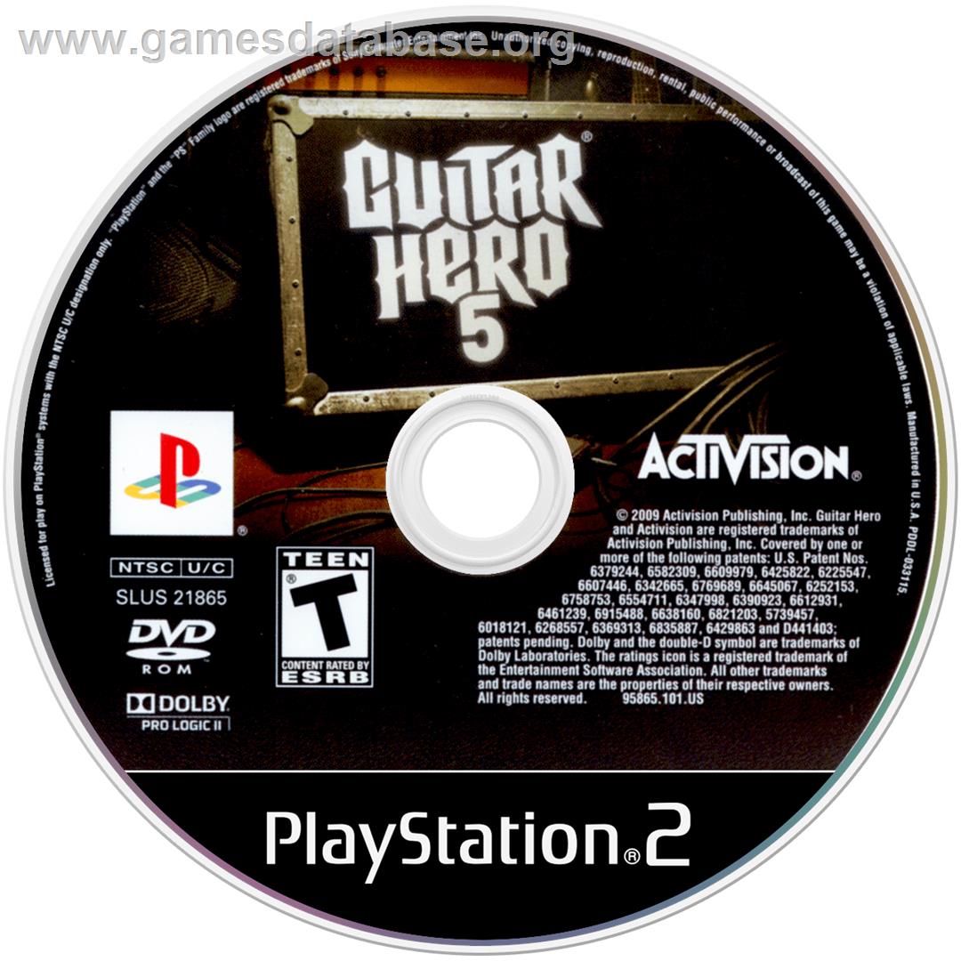 Guitar Hero 5 - Sony Playstation 2 - Artwork - Cartridge