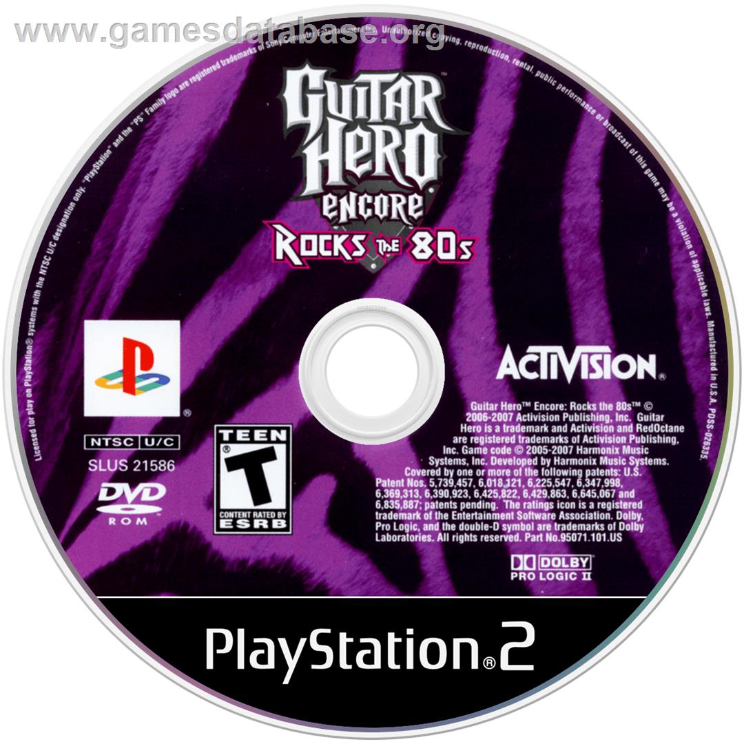 Guitar Hero Rocks The 80's - Sony Playstation 2 - Artwork - Cartridge
