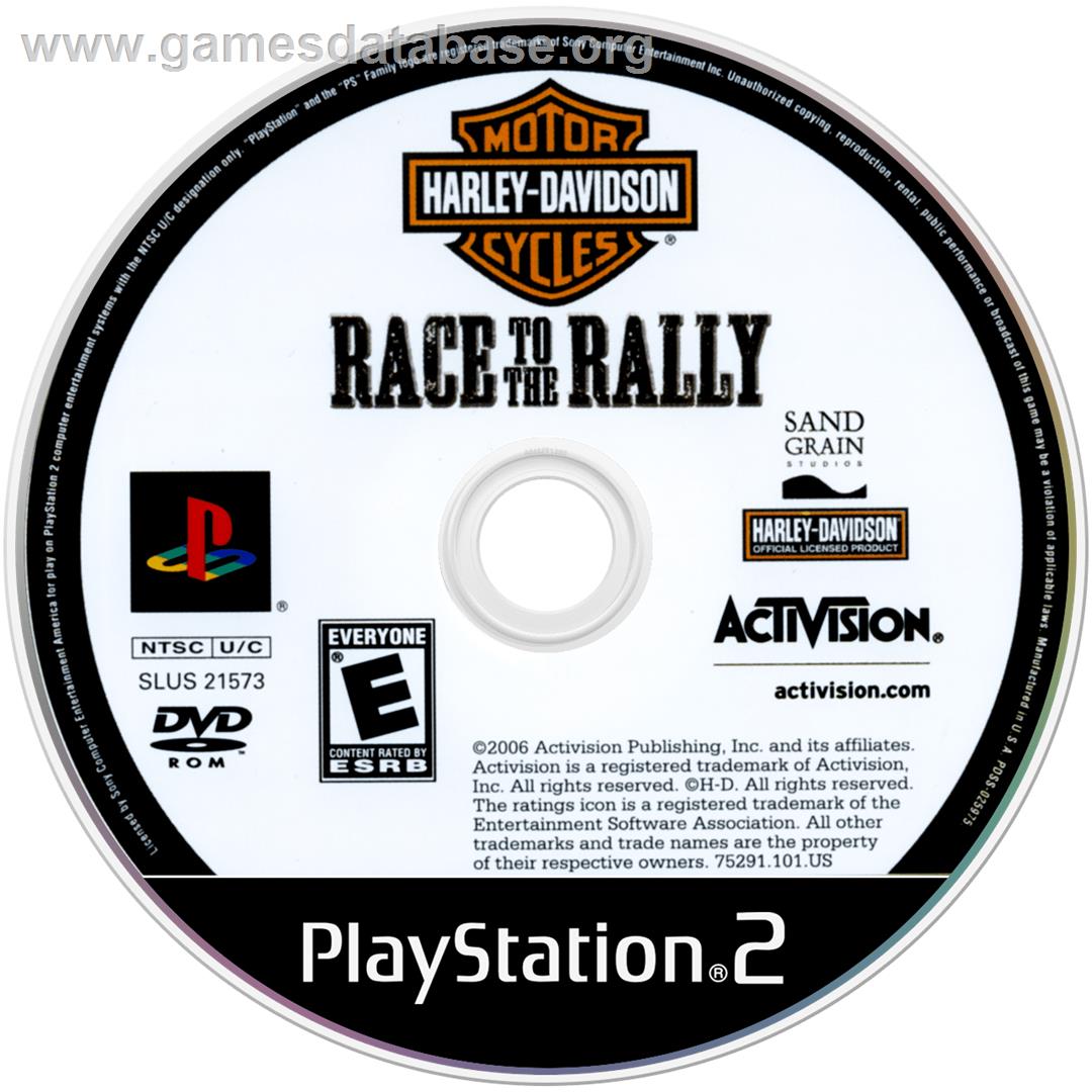 Harley-davidson - Race To The Rally - Sony Playstation 2 - Artwork - Cartridge