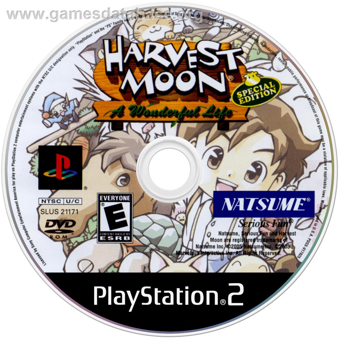Harvest Moon - A Wonderful Life Special Edition - Sony Playstation 2 - Artwork - Cartridge