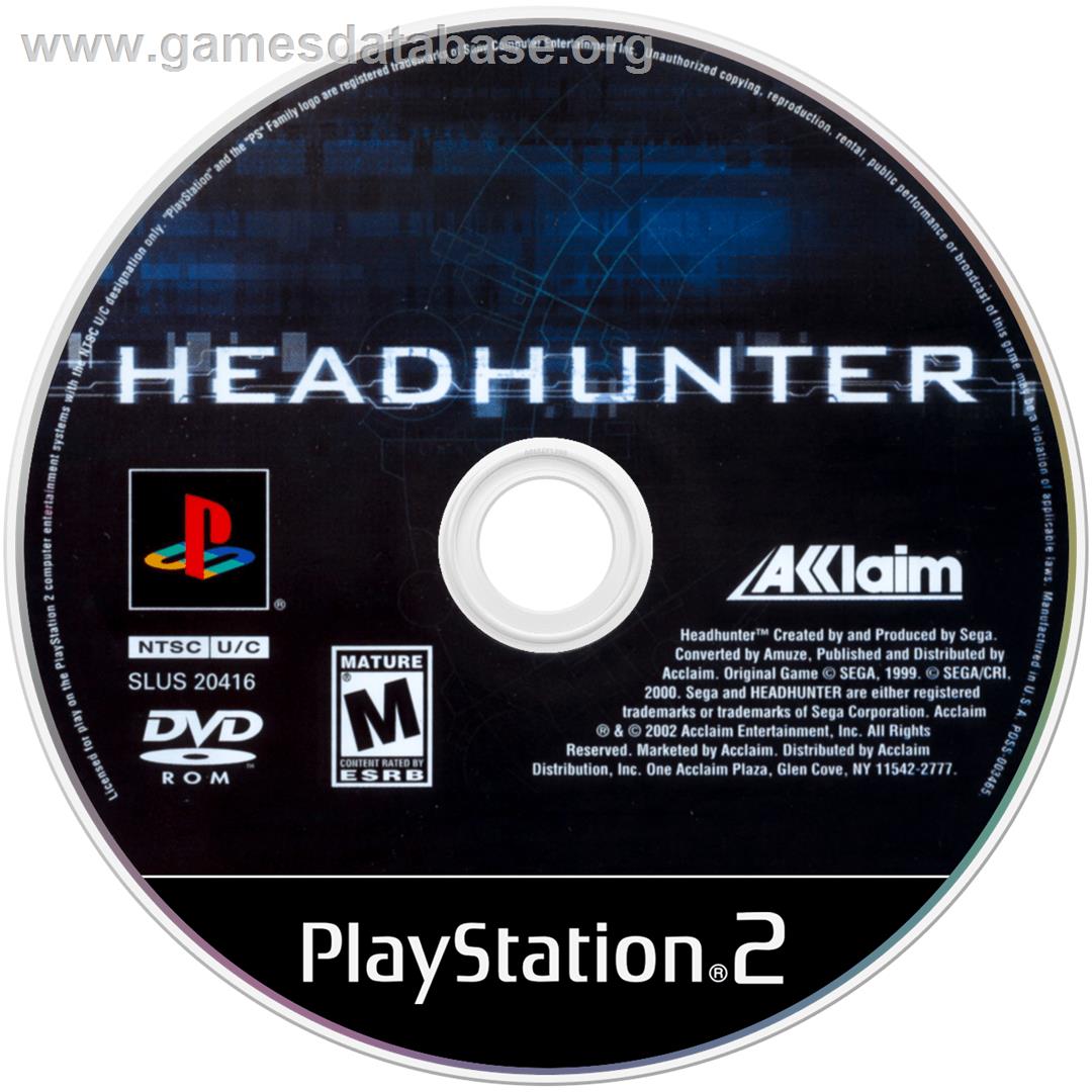 Headhunter - Sony Playstation 2 - Artwork - Cartridge