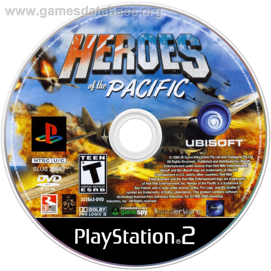 Heroes Of The Pacific - Sony Playstation 2 - Artwork - Cartridge